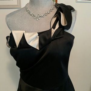 *Max and Cleo Black One Shoulder Cocktail Dress*